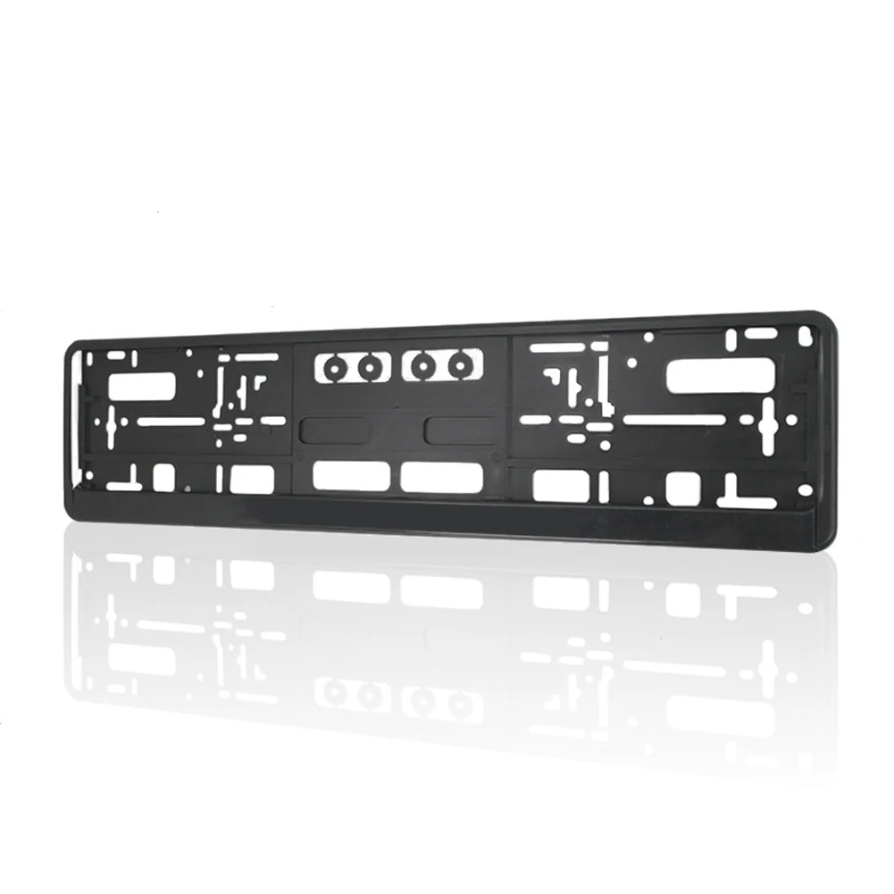 2Pcs Car Licence Plate Bracket Black License Plate Holder Mount EU Standard License Plate Frame Cover Anti-corrosion