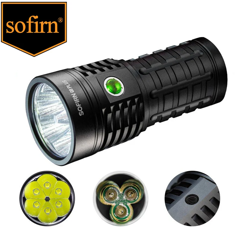 

Sofirn Q8 Plus 6*XHP50.2 LED Torch 21700 USB C Rechargeable 16000lm Powerful Flashlight EDC Portable Lantern Lamp BLF Anduril 2