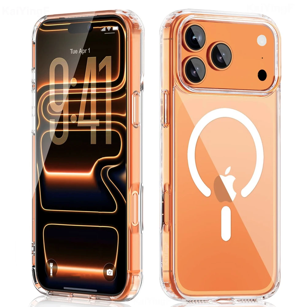 Magnetyczne etui na telefon iPhone 17 16 15 14 13 12 11 Pro Max Plus z obsługą bezprzewodowego ładowania…