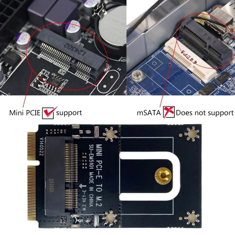MINI PCI-E to for M.2 NGFFF for Key E Converter NGFFF for Key E Expans