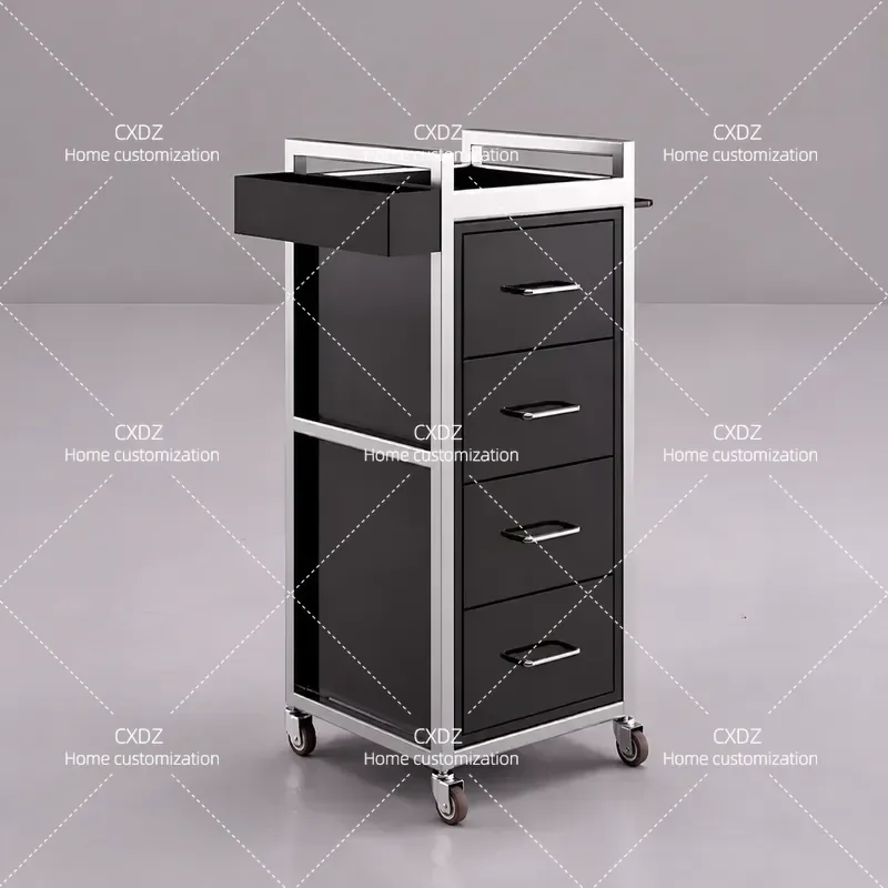Hair Tool Cart for Barber Shop and Salon Beauty Perm Dyeing Trolley Hair Stylist Cutting Storage Cabinet