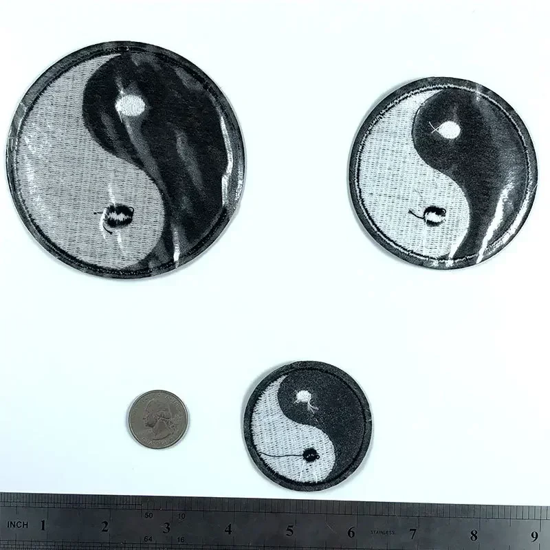 Bagua Cloth Sticker Taiji Yin and Yang Embroidery Sticker Chinese Style DIY Adhesive-backed Clothing Accessories Spot Wholesale view 4