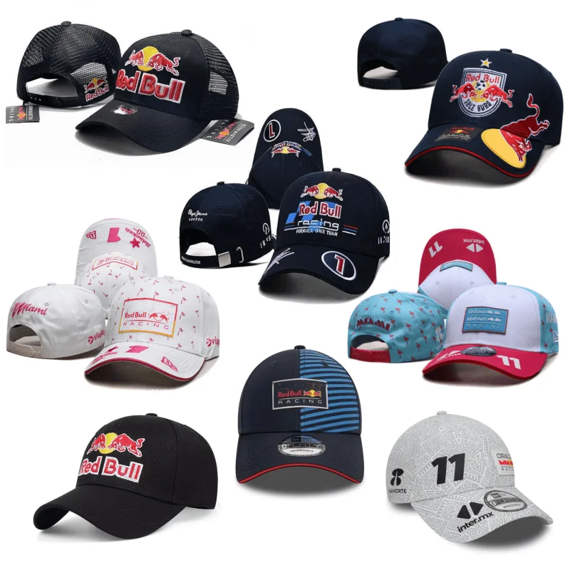 New Red Bull Hat Red Bull Baseball Hat Red Bull Racing Hat Red Bull Off road Team Motorcycle Duck Tongue Hat Motorcycle Hat