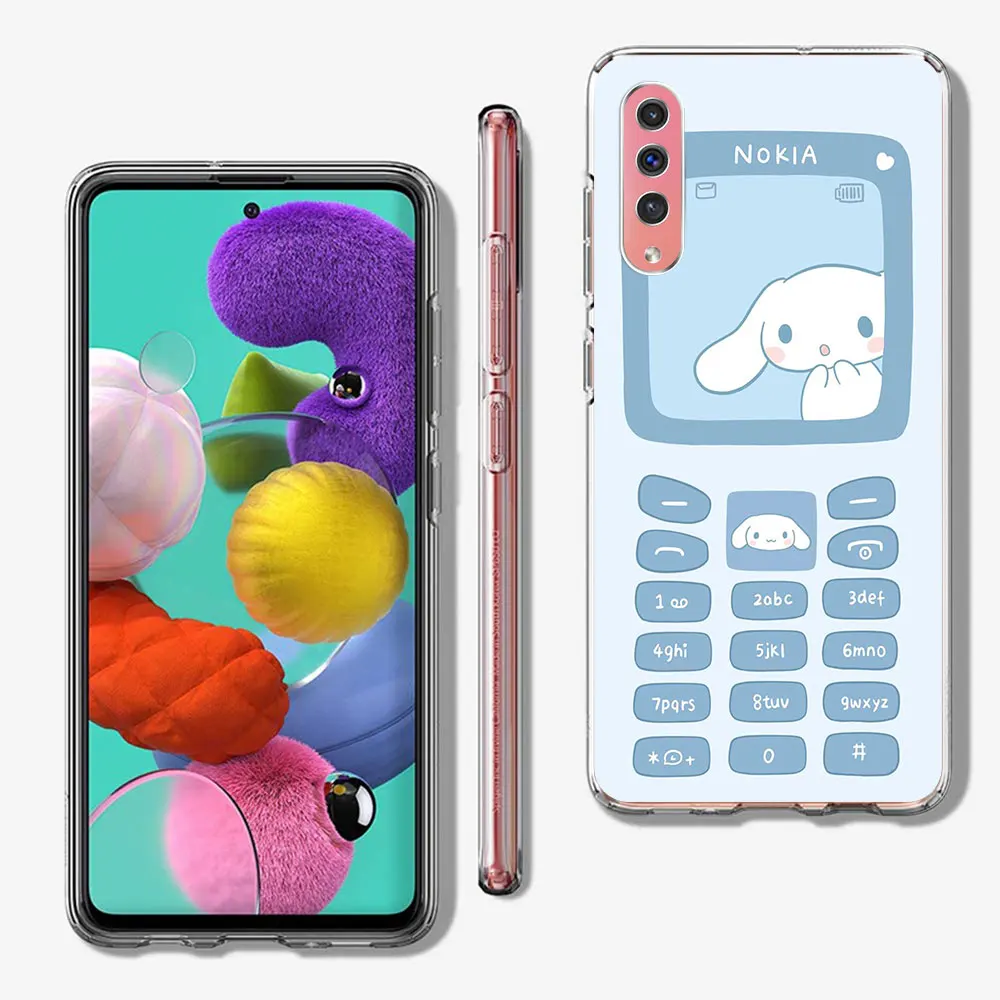 Hello Kitty Kuromi Cinnamoroll Case for Samsung Galaxy A40 A6 A04s A20s A50 A50s A04 A20e A30s A7 A8 A9 TPU Soft Phone Cover