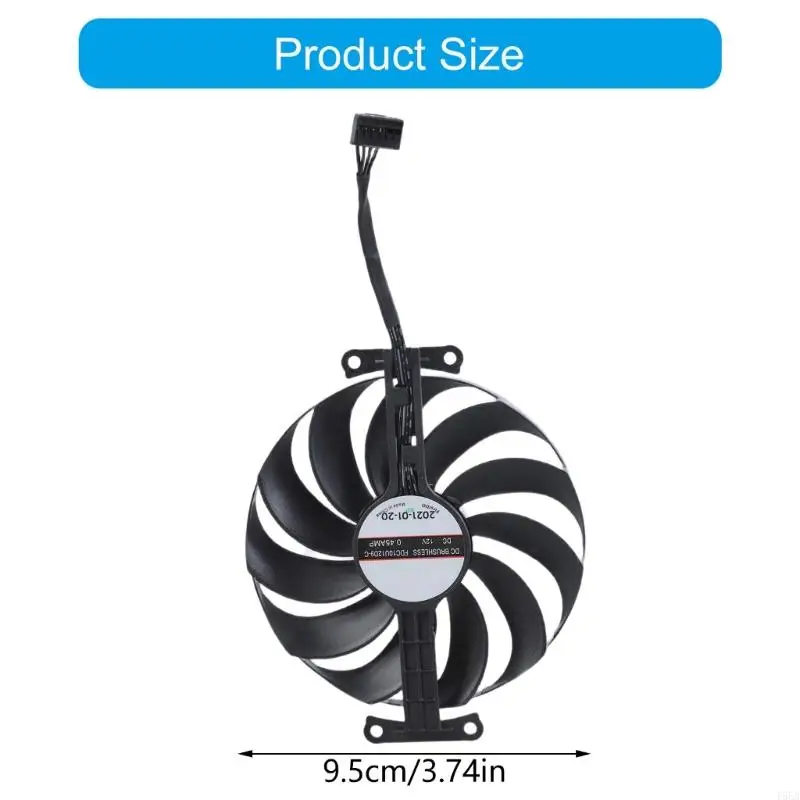 T5EA Universal 95mm 4Pin-Kühlungslüfterersatzenteil für GTX1650 1630 GDDR6 4GB FDC10U12D9-C-Grafikkartenzubehör