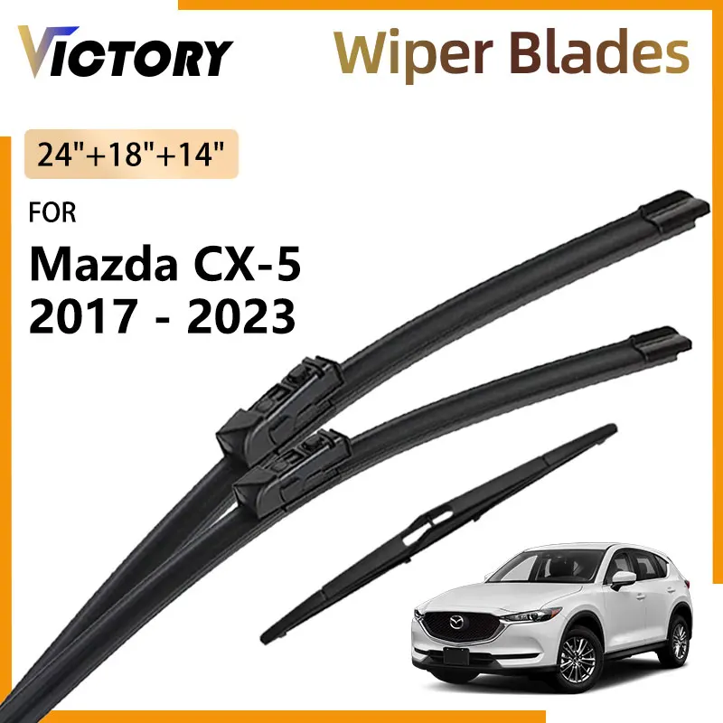 

3X Front Rear Wiper Blade For Mazda CX-5 CX5 CX 5 2017 - 2023 2022 2021 2020 2019 2018 KF Windshield Windscreen Window Brushes