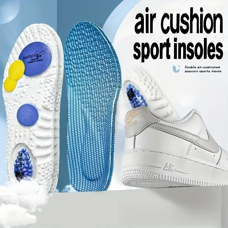 1 Pair Air Cushion Comfortable Sports Arch Support insole High Elasticity Inserts for Men Women