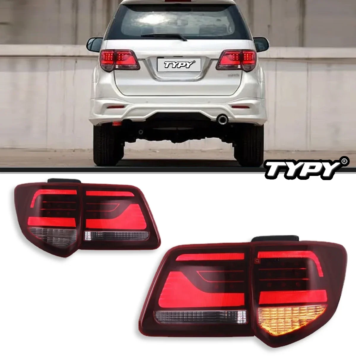 

Auto Accessories LED Car Lights Tail Light Assembly For Fortuner 2012 2013 2014 2015 2016 Rear Tail Lamps DRL Turn Signal