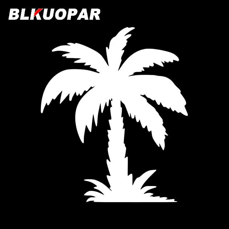 BLKUOPAR Coconut Tree Car Sticker Personality Scratch-proof Waterproof Decals Creative Diy Logo Motorcycle Car Door Protector