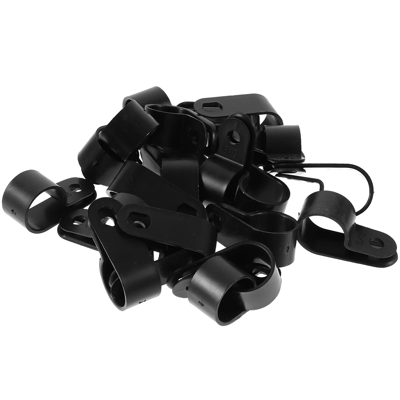 

50pcs Wire Clamp Cable Clips For Ethernet Coax Cable Rope Light Clip Outdoor Wall Mounting Cord Holders Hardware Fasteners