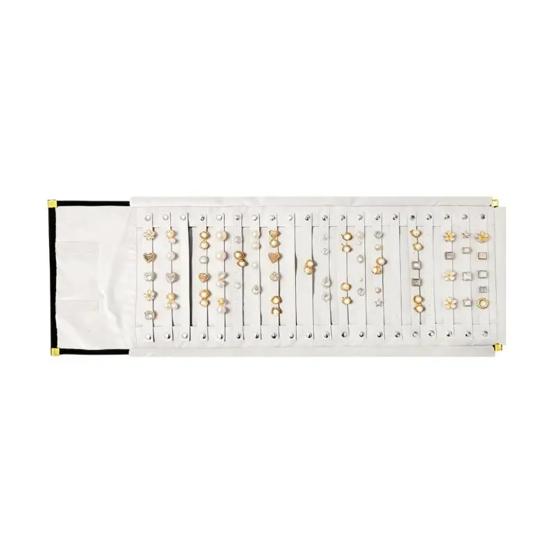 A52E Elegante Schmuck-Rolltasche mit sicheren Fächern, perfekt für Reisen und den Heimgebrauch – Detail 9