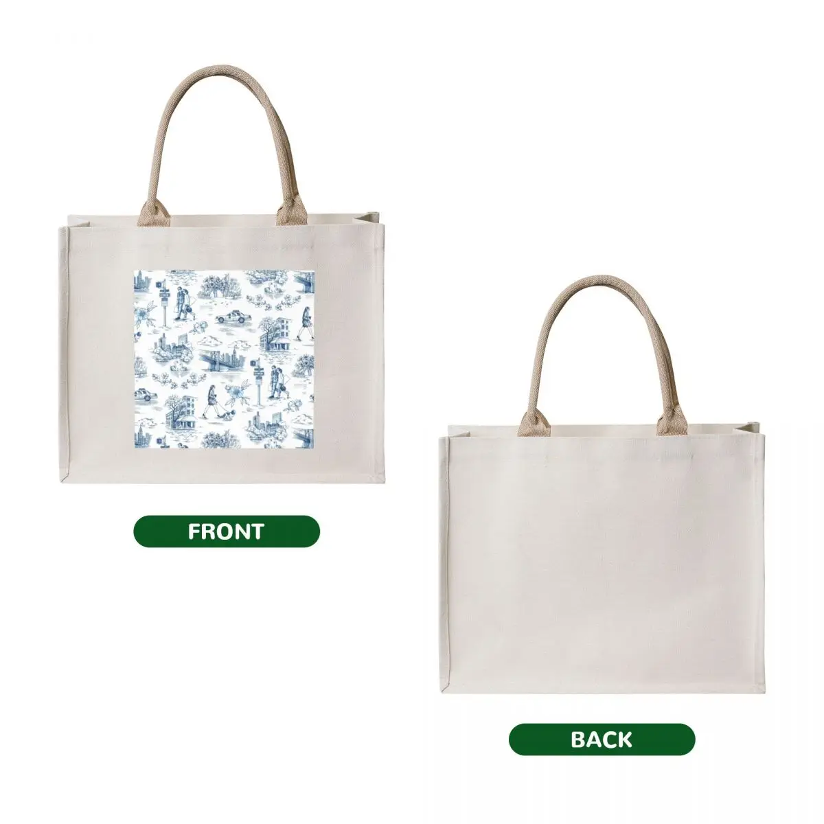 NEW YORK Toile De Jouy Tote Bag shoping bag Beach bag supermarket folding shopping
