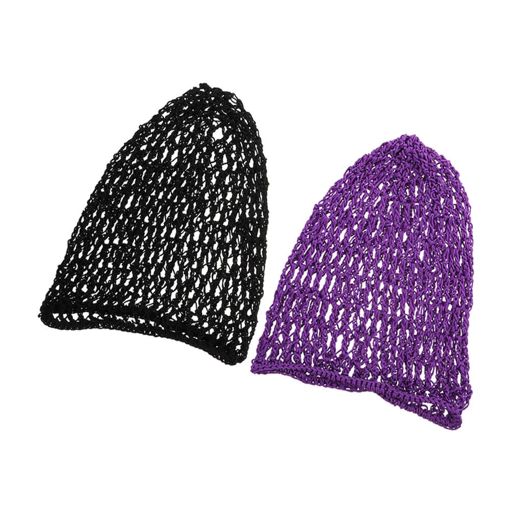 

2pcs Mesh Crochet Nets Women Long Hairnets Sleeping Hats Elastic Home Salon Hair Cover For Hair Care Woman Net Cover