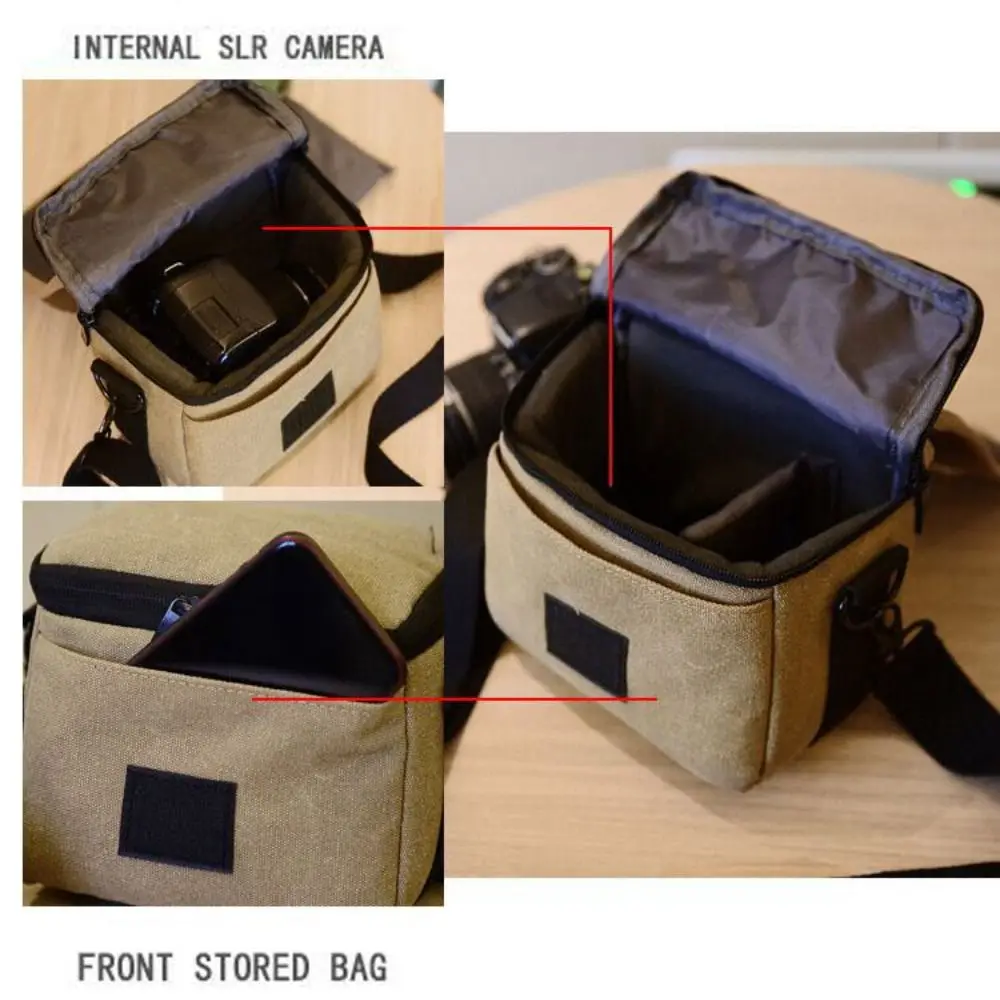 Hot Sale Nylon DSLR Bag Large Capacity Wear Resistant Camera Case Portable Universal DV Crossbody Bag