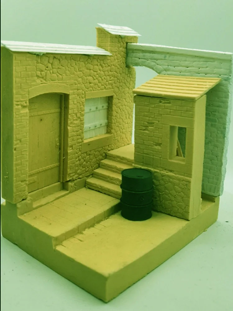 Harzmodellfigur GK 1/35 Länge 10 cm Breite 7,5 cm Höhe 12,5 cm Szenenzubehör Harzsoldat Unbemalter Modellbausatz Unmontiert