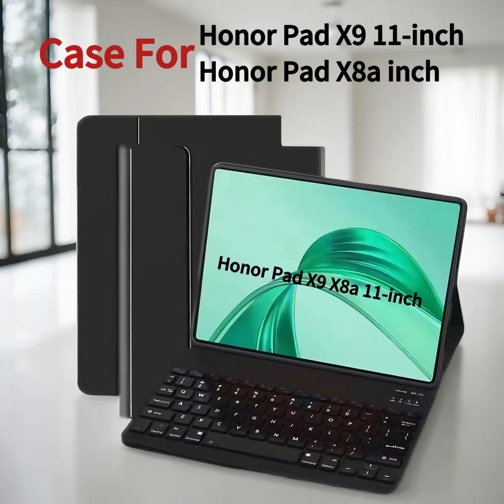 Case for HUAWEI Honor Pad X8a 11 Inch,Detachable Bluetooth Keyboard cover Casefor Honor Pad X9 11 lnch Removable keyboard cover