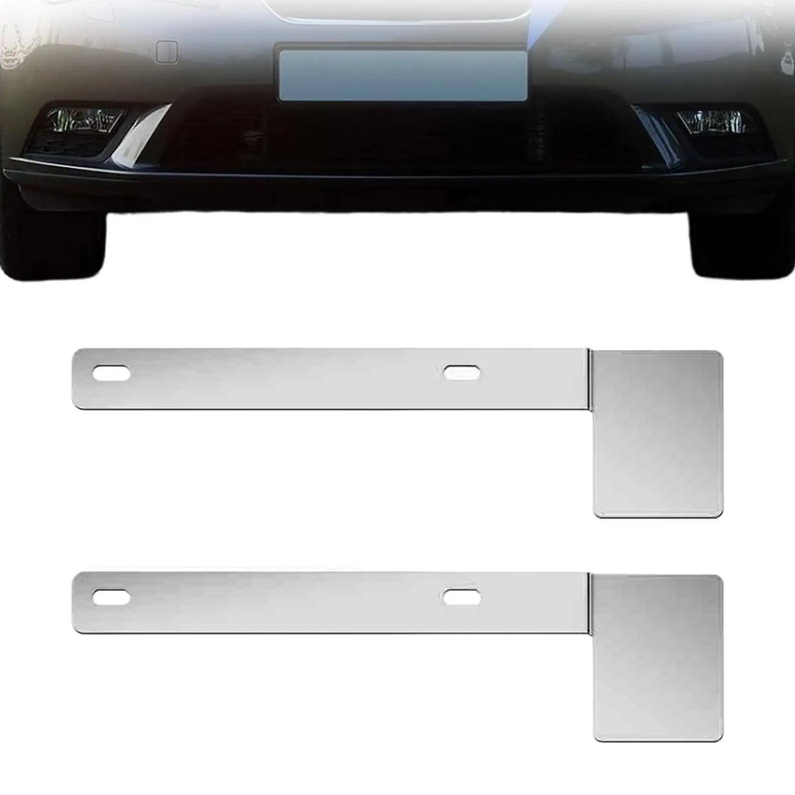 

License Plate Sticker Bracket 2 Pieces Stainless Steel Car Exterior Accessories Vertical License Sticker Bracket Mount For Car