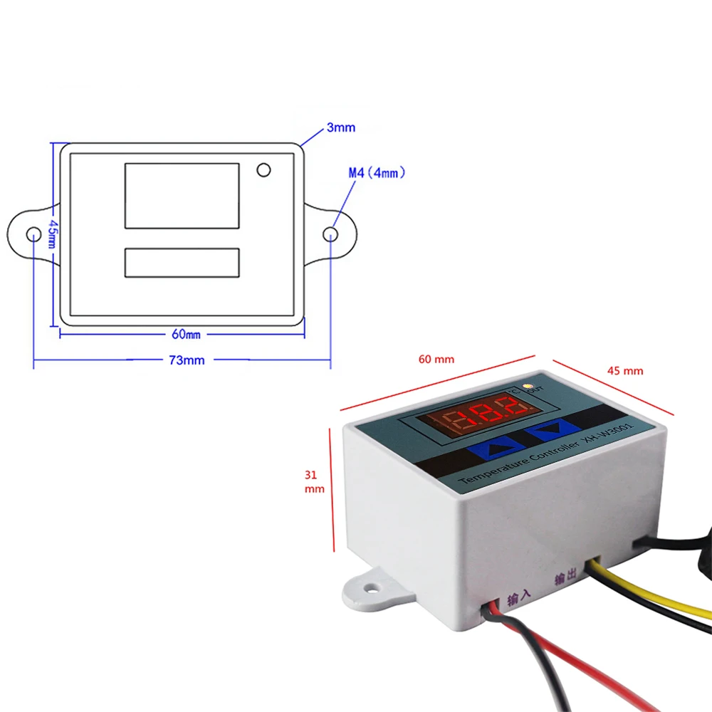 KETOTEK ดิจิตอลคอนโทรลเลอร์อุณหภูมิ LED Microcomputer SWITCH ตัวควบคุมความร้อน NTC/K Type