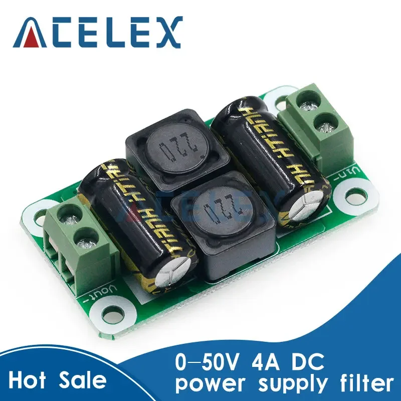 0-50V 4A DC power supply filter board Class D power amplifier Interference suppression board car EMI Industrial control panel a