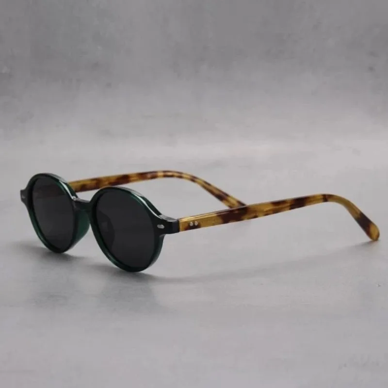 Lunettes de soleil ovales rétro pour femmes et hommes, avec rivets, style tendance, lunettes de luxe, protection UV400, pour l'été