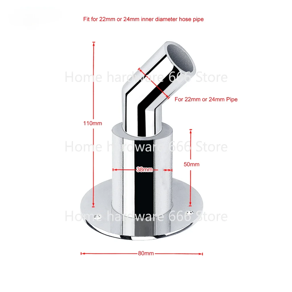 Marine Boat Accessories 316 Stainless Steel Thru Hull Exhaust Skin Fitting Tube Pipe Socket Hardware Part of Air Heater