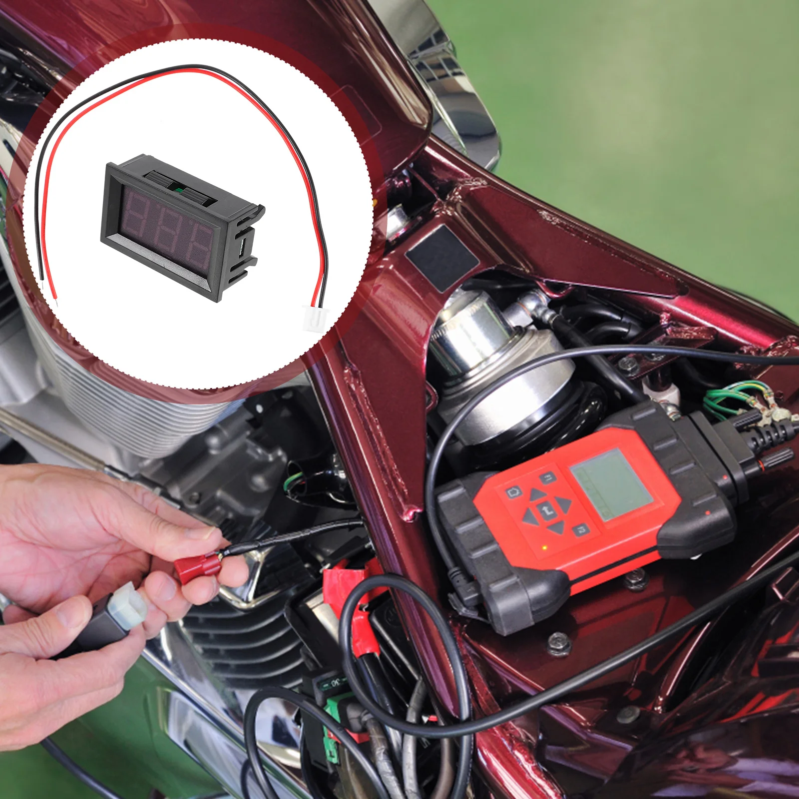 

Practical 25-500V Voltage Meter Head 2-Wire LED Digital Voltmeter Good Craftsmanship Compact Size Easy to Use Voltage Meter Head