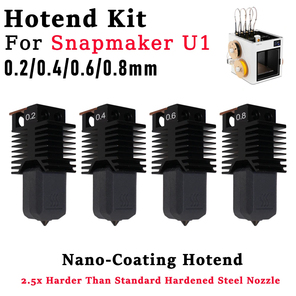 

For Snapmaker U1 Hot End 0.4mm 24v 48w Ceramic Block Kit Stable,Rapid,Precise Heating High quality 3d Pirnter U1 Accessories