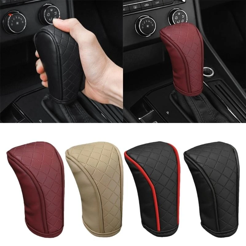 

Q39F стильный кожаный чехол для ручки переключения передач, защита ручки переключения передач, универсальный дышащий аксессуар