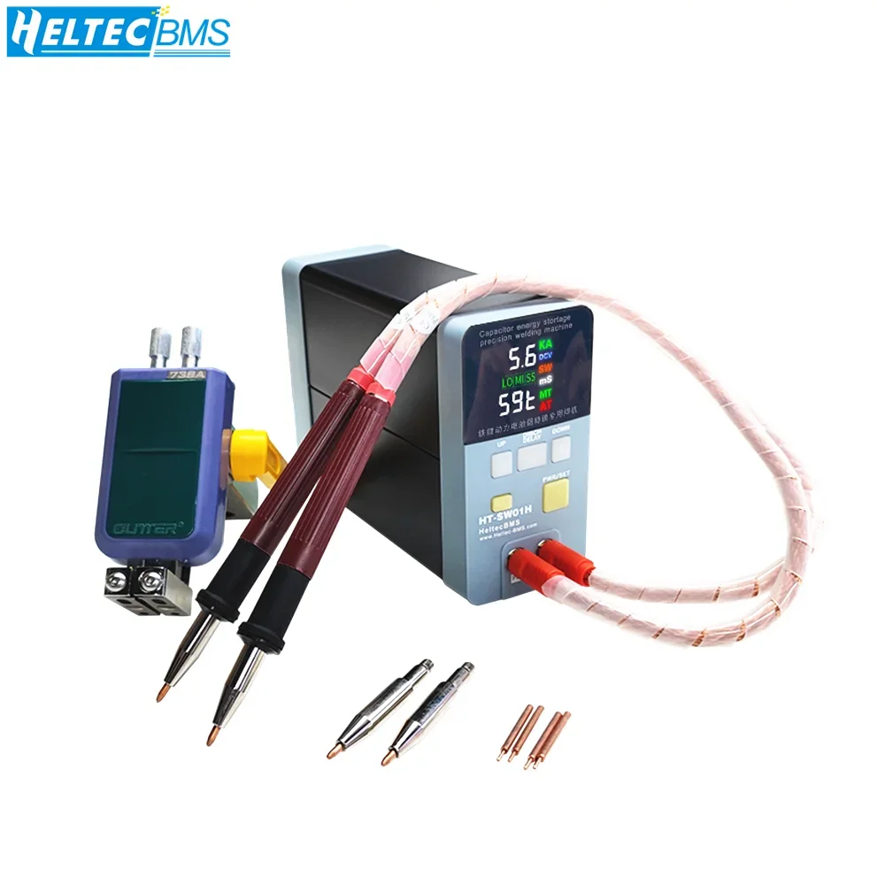 Heltecbms 12KW21KW Portable Small Spot Welder/Capacitor Storage Battery Spot Welding Machine LED Digital Display 0.5mm thickness