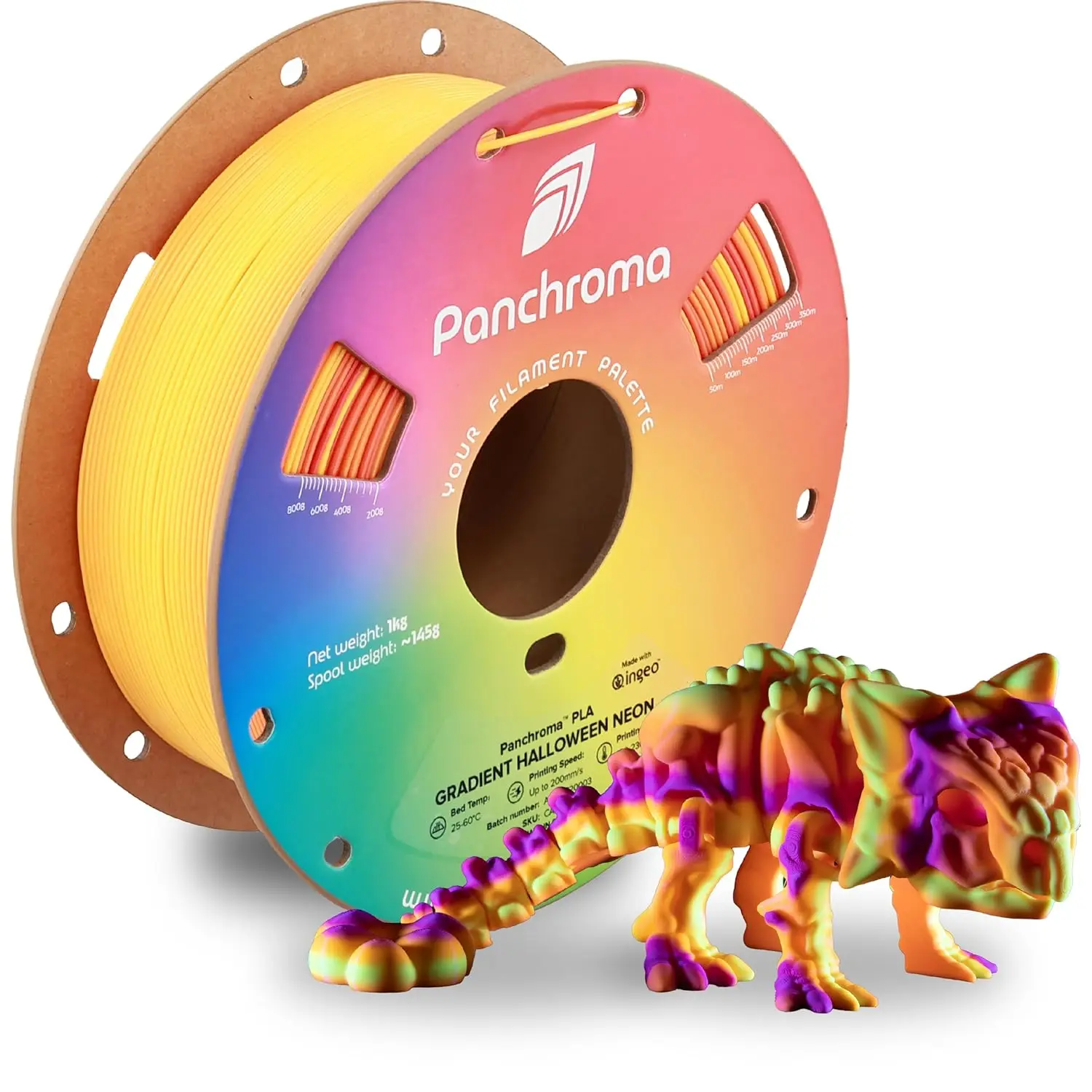 Polymaker Panchroma ™   Градиентная неоновая PLA-нить 1.75мм 1.2кг, яркая флуоресцентная с эффектом смены цвета, для 3D-принтеров, совместимая с AMS
