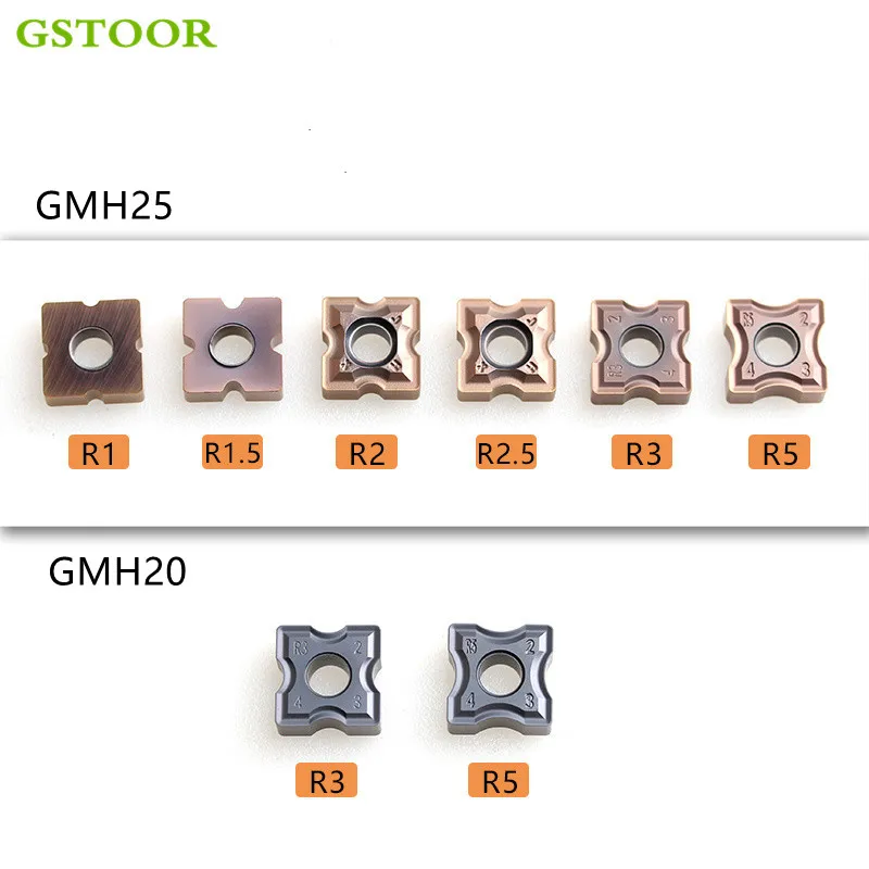 10PCS SNMA120408 SNMG12T408 R1 R1.5 R2 R2.5 R3 R5 GMH20 GMH25 CNC เครื่องใบมีดเครื่องกลึงเครื่องตัดคาร์ไบด์แทรกเปลี่ยน