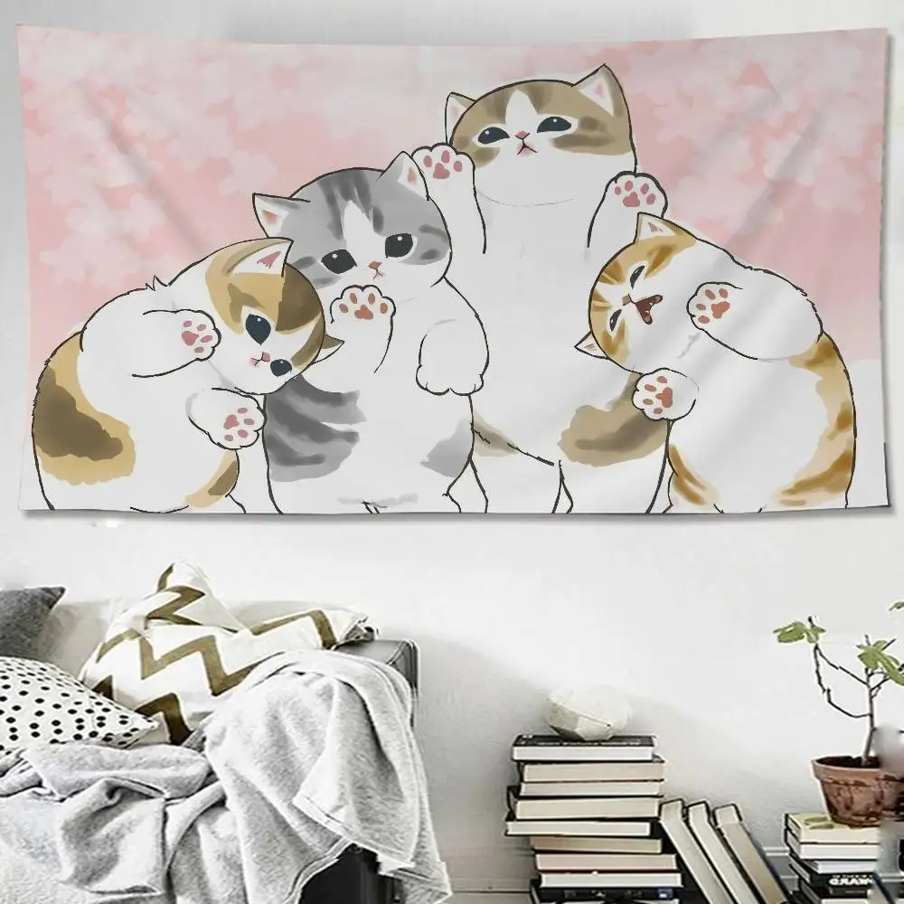 Lustige Katze Mofusand Anime Wandteppich Wandbehang Dekoration Haushalt Wandbehang Home Decor