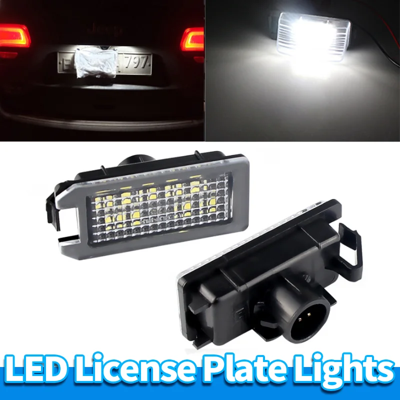 

2 шт. светодиодные номерные фонари подходят для Jeep Grand Cherokee 2014-20 Dodge Viper 13-17 Fiat 500 13-19 CANBUS No Error 68228930AA Номерная лампа