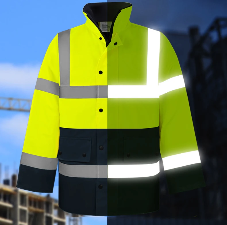 Thickened Winter Jacket Men Waterproof Rainproof Workwear Jacket Windproof Construction Worker Clothes Men
