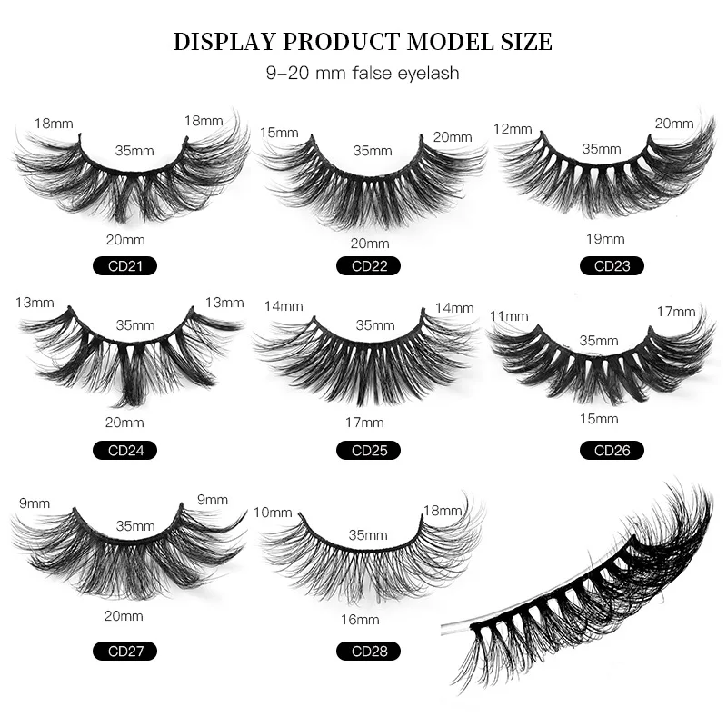 6 Pairs Mink Lashes Natural Long Eyelashes Dramatic Fake Eyelash Faux Cils Volume Eyelash Extensions 8D False Lashes