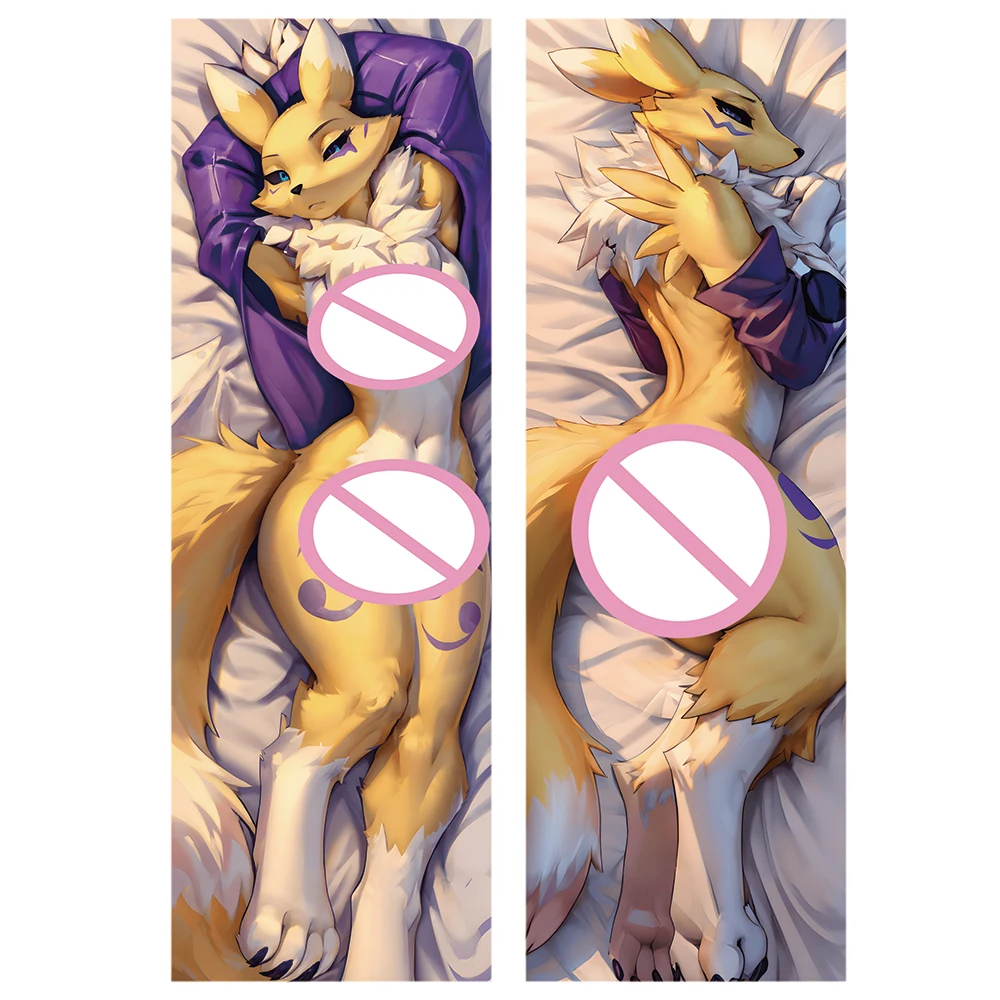 Bestia umana Volpe Dakimakura Federa Otaku Che Abbraccia Corpo Prop Giallo Animale Federa Acgn Copertura del Cuscino Regalo Federa Decor