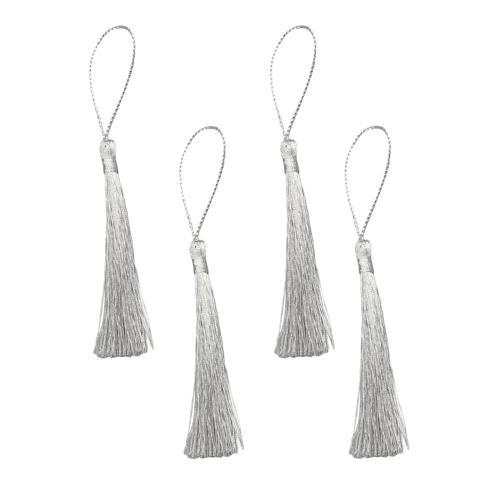 

100pcs Decorative Tassels Silky Handmade Polyester 13cm DIY Jewelry Accessories Home Party Wedding Favors Tags