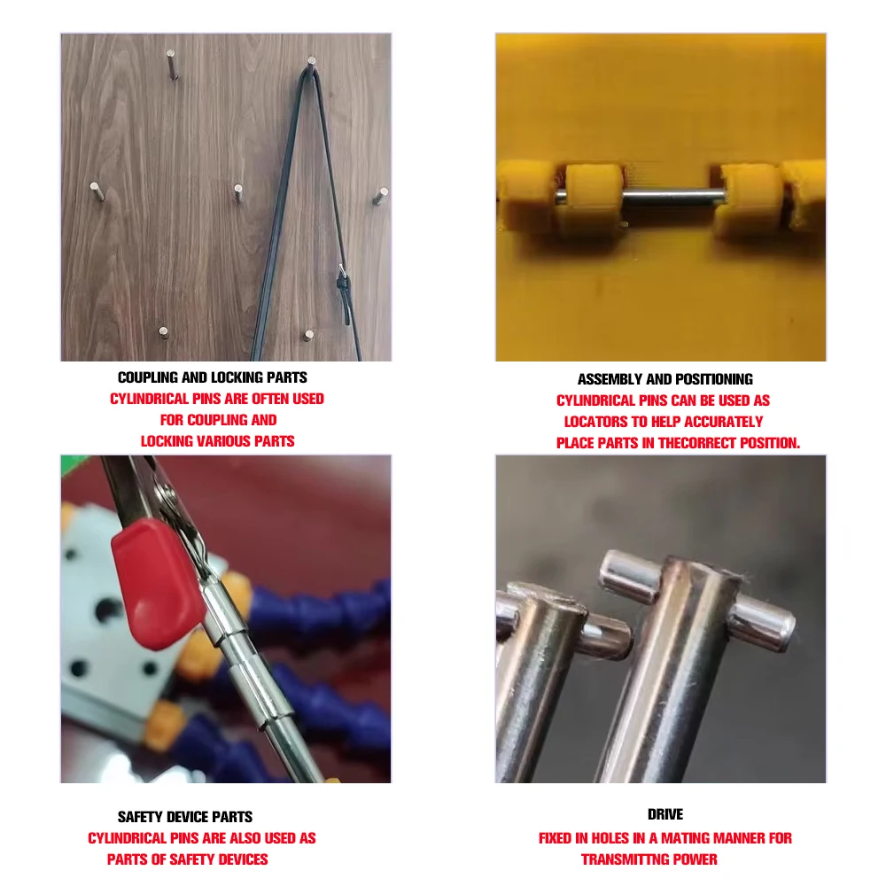 Dowel Pin GB119 M1 M1.5 M2 M2.5 M3 M4 M5 M6 M8 M10 Cylindrical Locating 304 Stainless Steel Fixing Shaft Pins Round Solid Rod