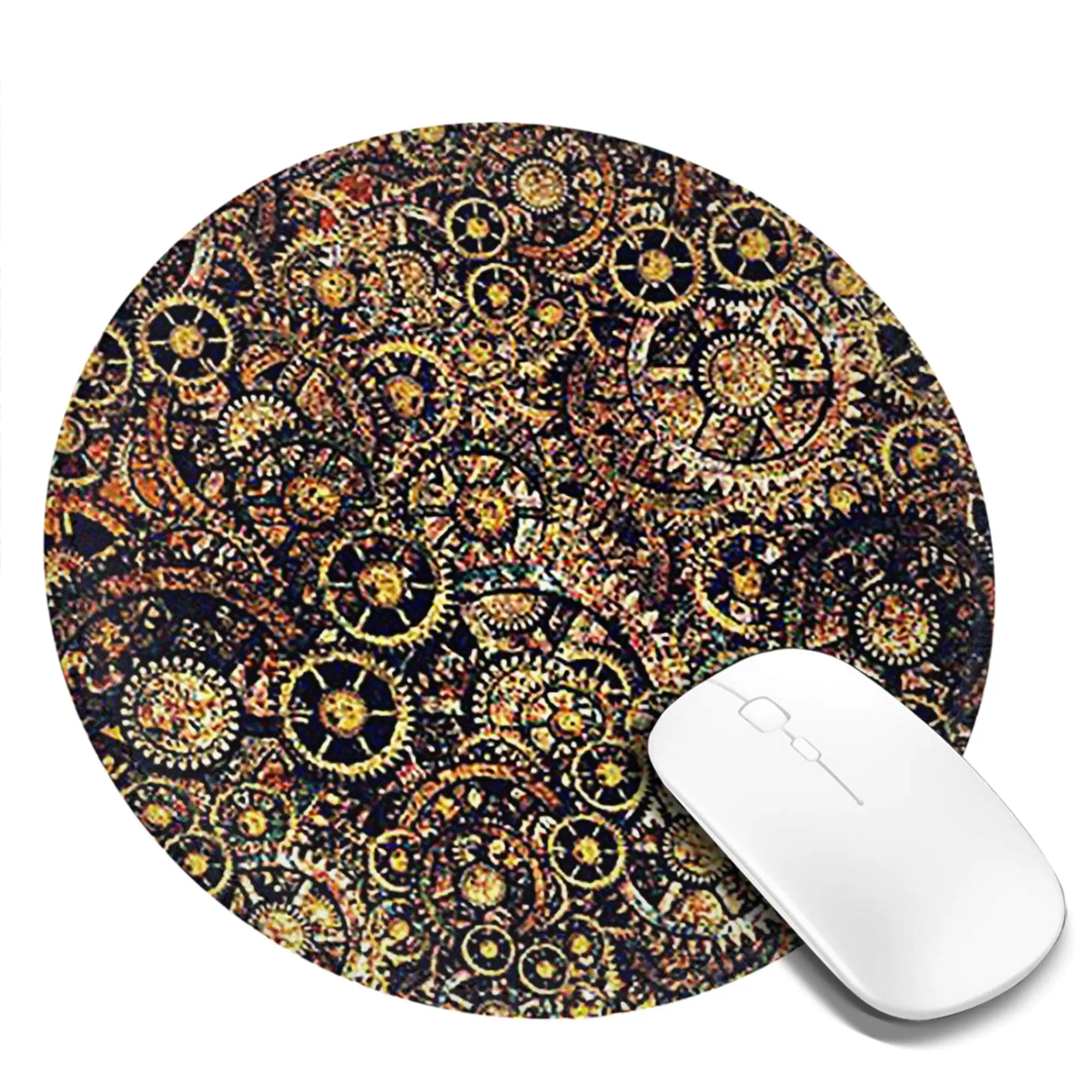 Steampunk Gear Art Steampunk Golden Cogwheel Gears Mouse Pad Computer Keyboard Mouse Mat Gamer Laptop Desk Mat Office Table Mats