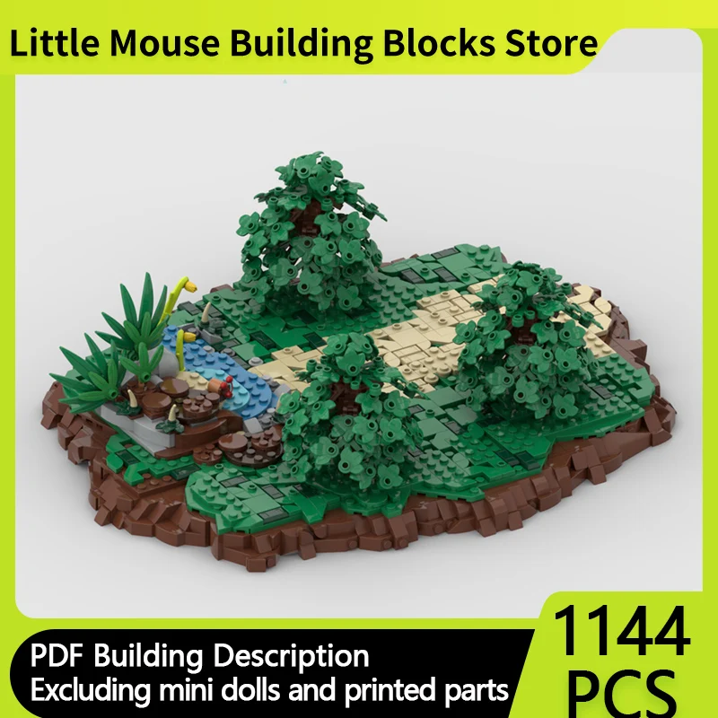 Modelo City Street View, ladrillos de construcción MOC, pantalla para animales salvajes, tecnología Modular, regalos, vacaciones, montar, juguetes para niños, traje
