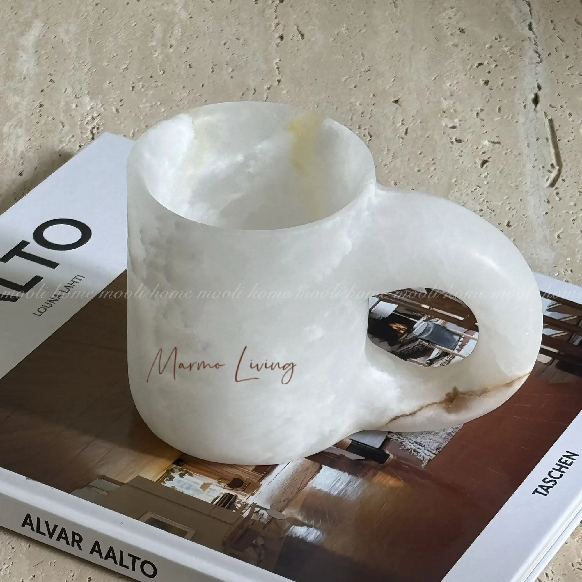 

Natural Marble Water Cup Luxury Artistic Coffee Espresso Mug Light Luxury Style Marble Decor