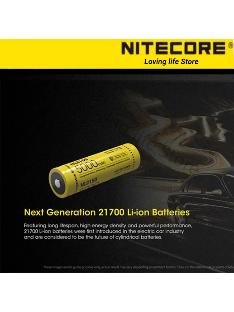 Nitecore Battery NL2150 Lithium Battery 21700 Battery 5000mA CE and ROHS Certified