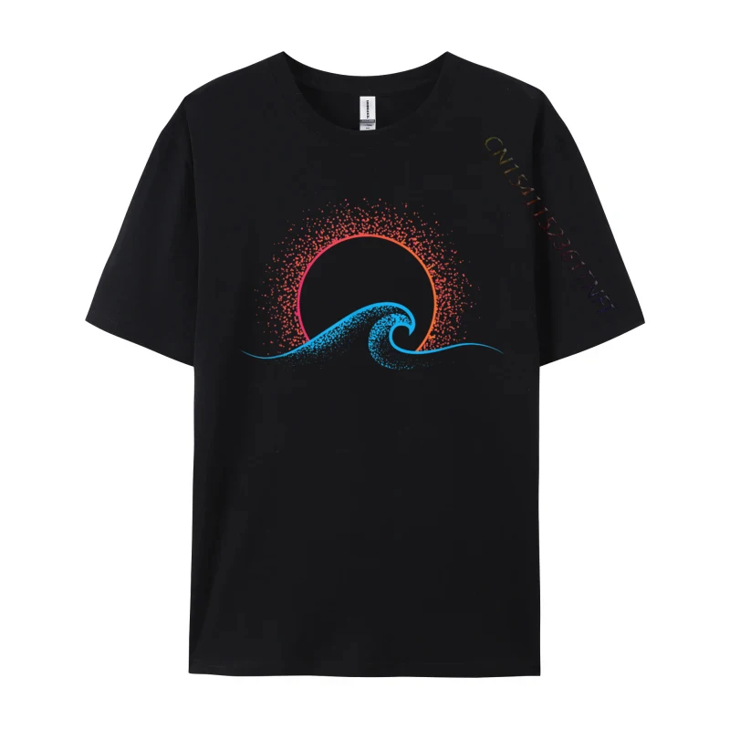 Boho minimalistyczne słońce ocean fala sztuka w motywach drukowanie mężczyźni Tshirt topy koszula projektant bawełna normalne topy koszulki casual mężczyźni