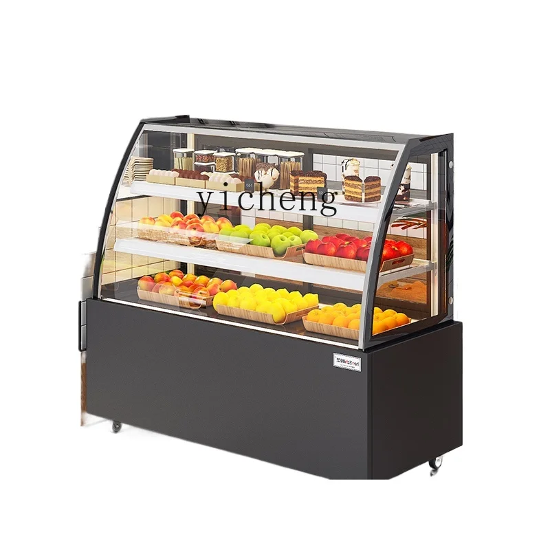 Display Cabinet Refrigerated Fresh Cabinet Commercial Fruit Cooked Dessert Freezer Air-Cooled Desktop Small