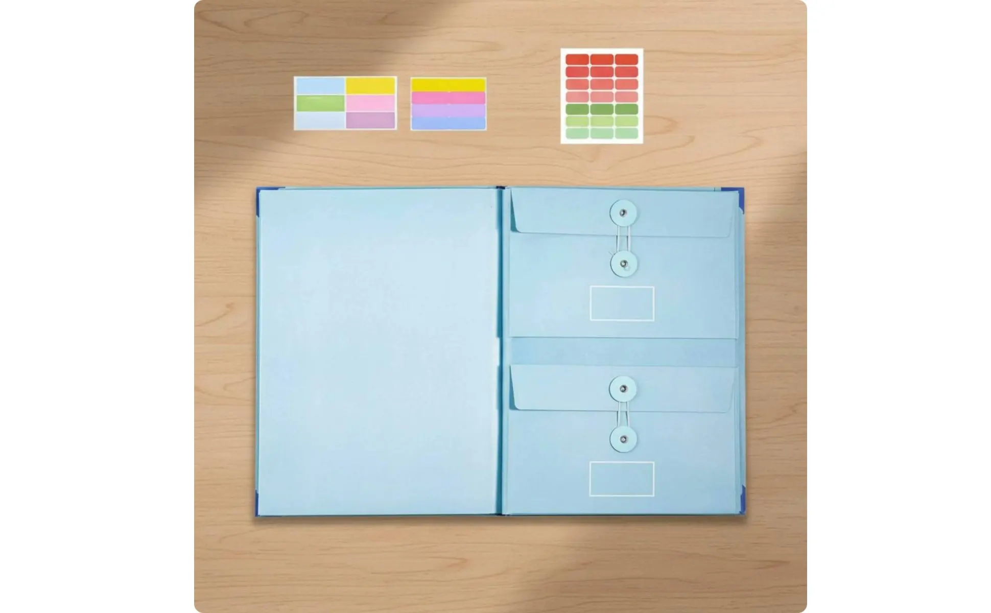 Manila Pocket Binder Multiple Pockets Expanding File Folder Expanding Document Organizer Easy to Organize Office Storage