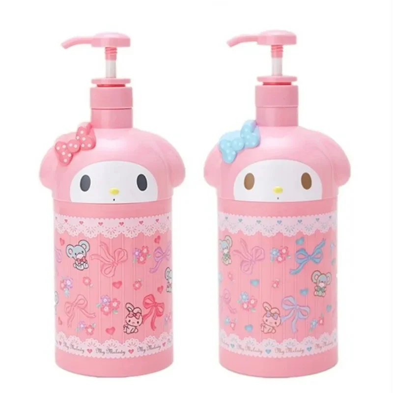 1000ml Sanrio My Melody Soap Bottle Cartoon Hello Kitty Press Bottle Anime Large Capacity Bathroom Liquid Bottle Gift