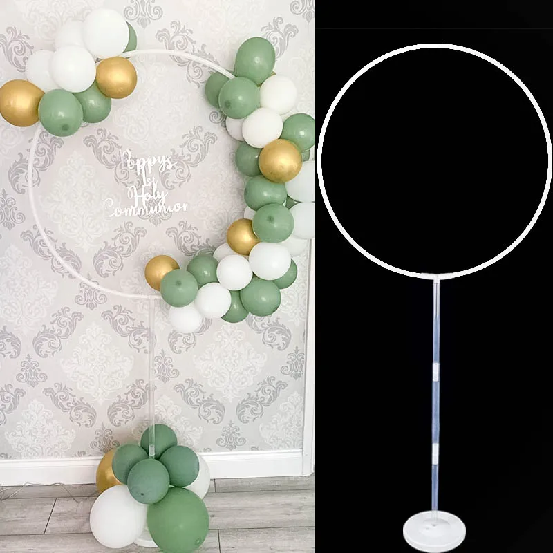 Ronde Hart Ballonnen Stand Houder Plastic Cirkel Ballon Arch Stand Kolom Bruiloft Verjaardagsfeestje Baby Shower Decor Benodigdheden