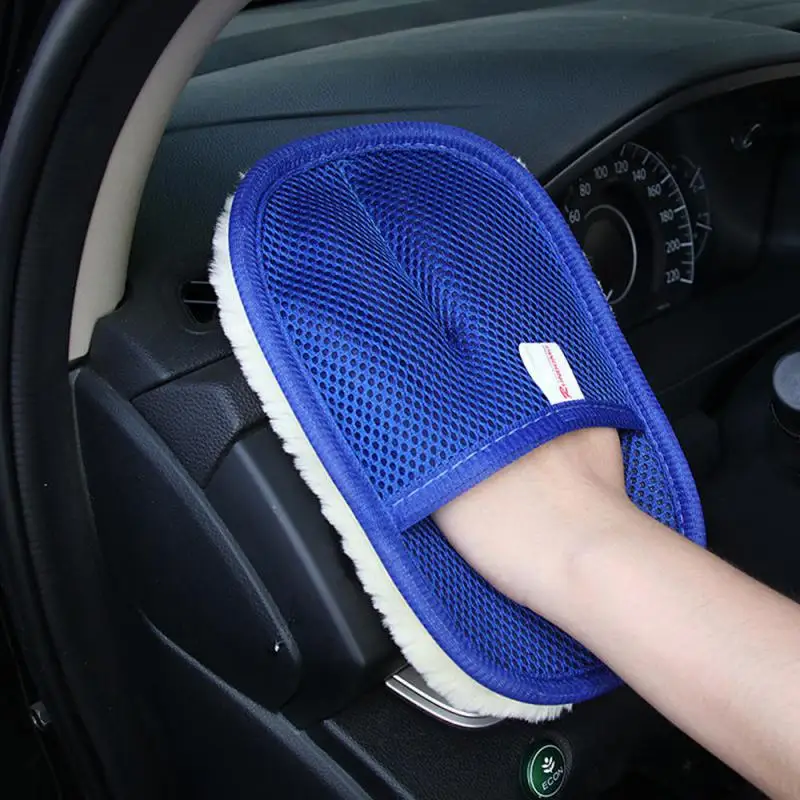 

2024 Car Washing Glove Microfiber Wool Soft Car Cleaning Glove Motorcycle Washer Care Tools Car Wiping Cloth