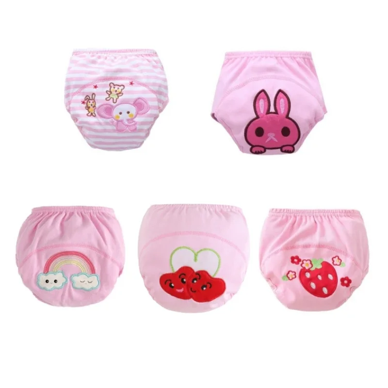 

5pc/Lot Baby Washable Diapers Underwear Cotton Breathable Training Pants 90/100