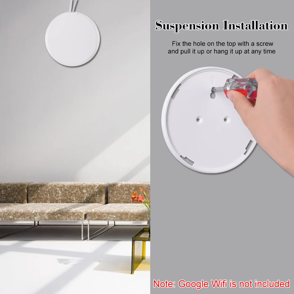 Wall Table Mount Bracket for Google Wifi Security Bracket White Stabilize on Vertical Surface Such as Wall Cabinet or Anywhere